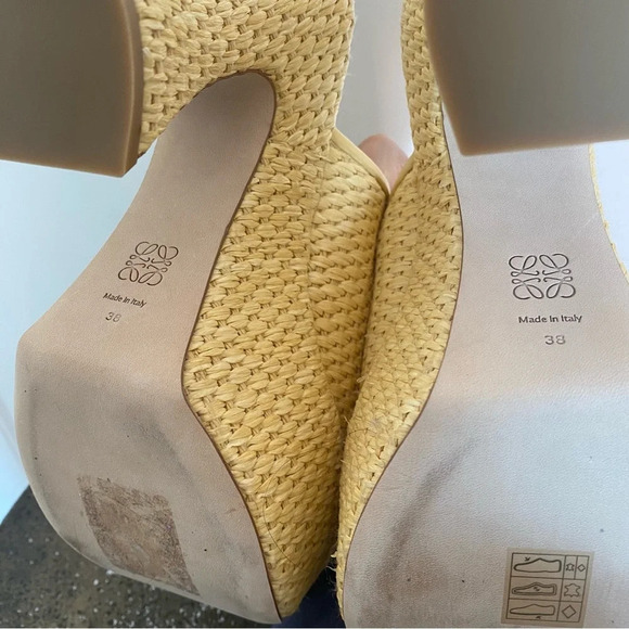 LOEWE x Paula's Ibiza Raffia platform mules - Picture 5 of 9